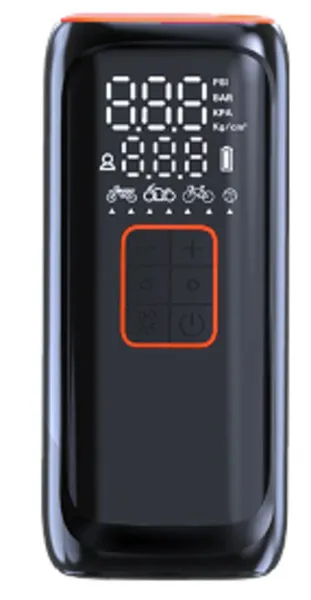 Nordic Quality - portable air compressor, 150 PSI, USB-C, musta