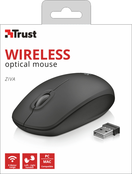 Trust Ziva Wireless - wireless mouse, Black
