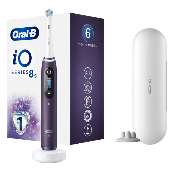 Oral-B iO8s - electric toothbrush, Purple, White