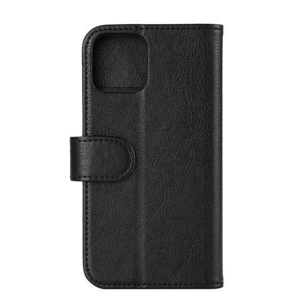 Essentials iPhone 12/12 Pro, PU Wallet, 3 cards, Musta