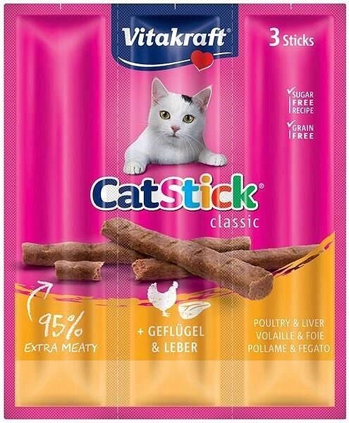 Vitakraft Cat Stick Mini Poultry &amp; Liver, 18g