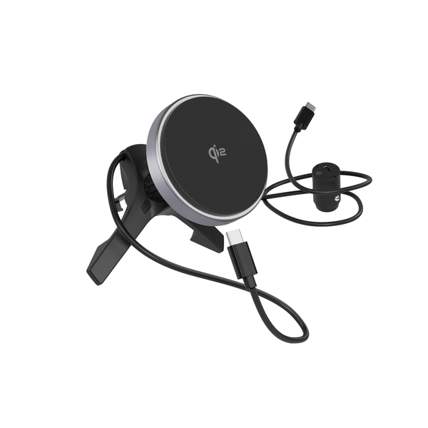 Epico UltraDrive Qi2 Alu Mag+ Wireless Car Charger ED70 - black