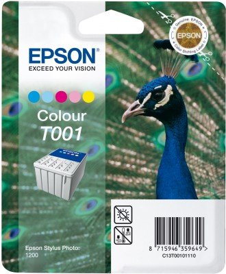 Epson T001 - Kasetti tulostimelle - 1 x v&auml;ri (sinivihre&auml;, sinipunainen, keltainen, vaalea sinivihre&auml;, vaalea sinipunainen) - 330 sivua - kuplapakkaus malleihin