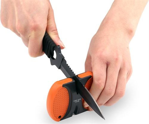 NORDIC HOME CULTURE V&auml;ssa liten, knivslip, keramisk, max 5,5mm, orange