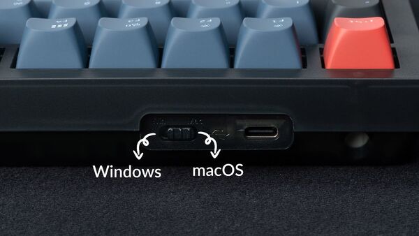 Keychron V6, QMK/VIA, Hot Swap 100%, Fully Assembled Knob Switch, Frosted Black, K Pro Red  - wireless gaming keyboard