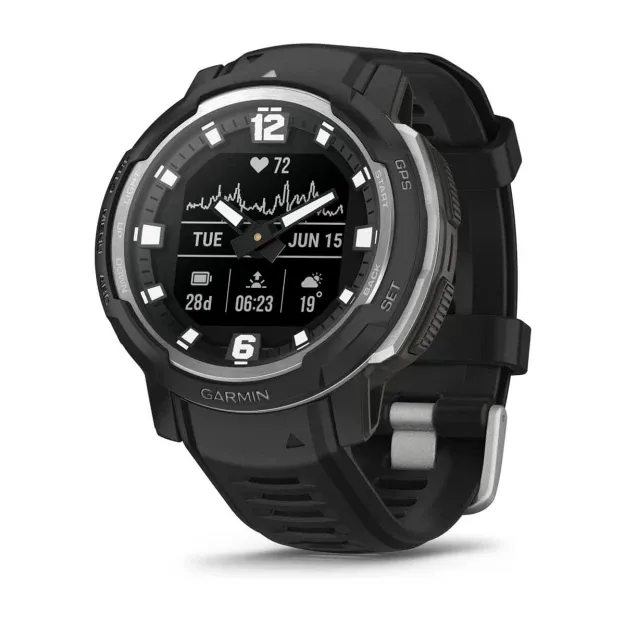 Garmin Instinct Crossover 45mm MIP Sports Watch, Black