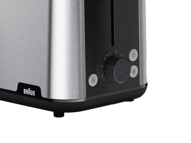 Braun PurShine HT 1510 -  brödrost, 2 skivor,  Svart, Rostfritt stål