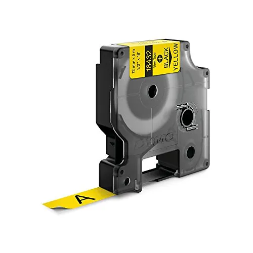 DYMO Rhino Professional, pysyv&auml; merkkausteippi, vinyylitarra, 12mm