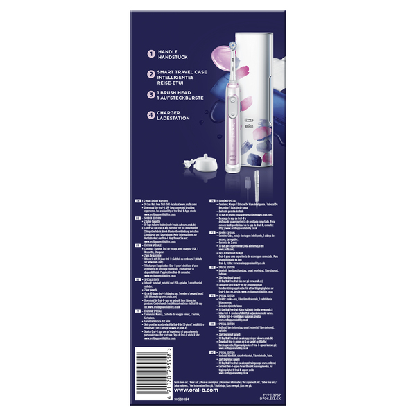 Oral-B Genius X -s&auml;hk&ouml;hammasharja, Hopea/Valkoinen