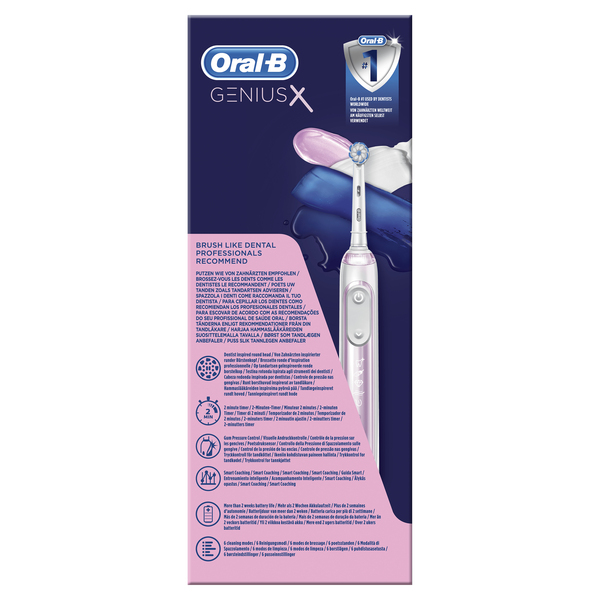Oral-B Genius X -s&auml;hk&ouml;hammasharja, Hopea/Valkoinen