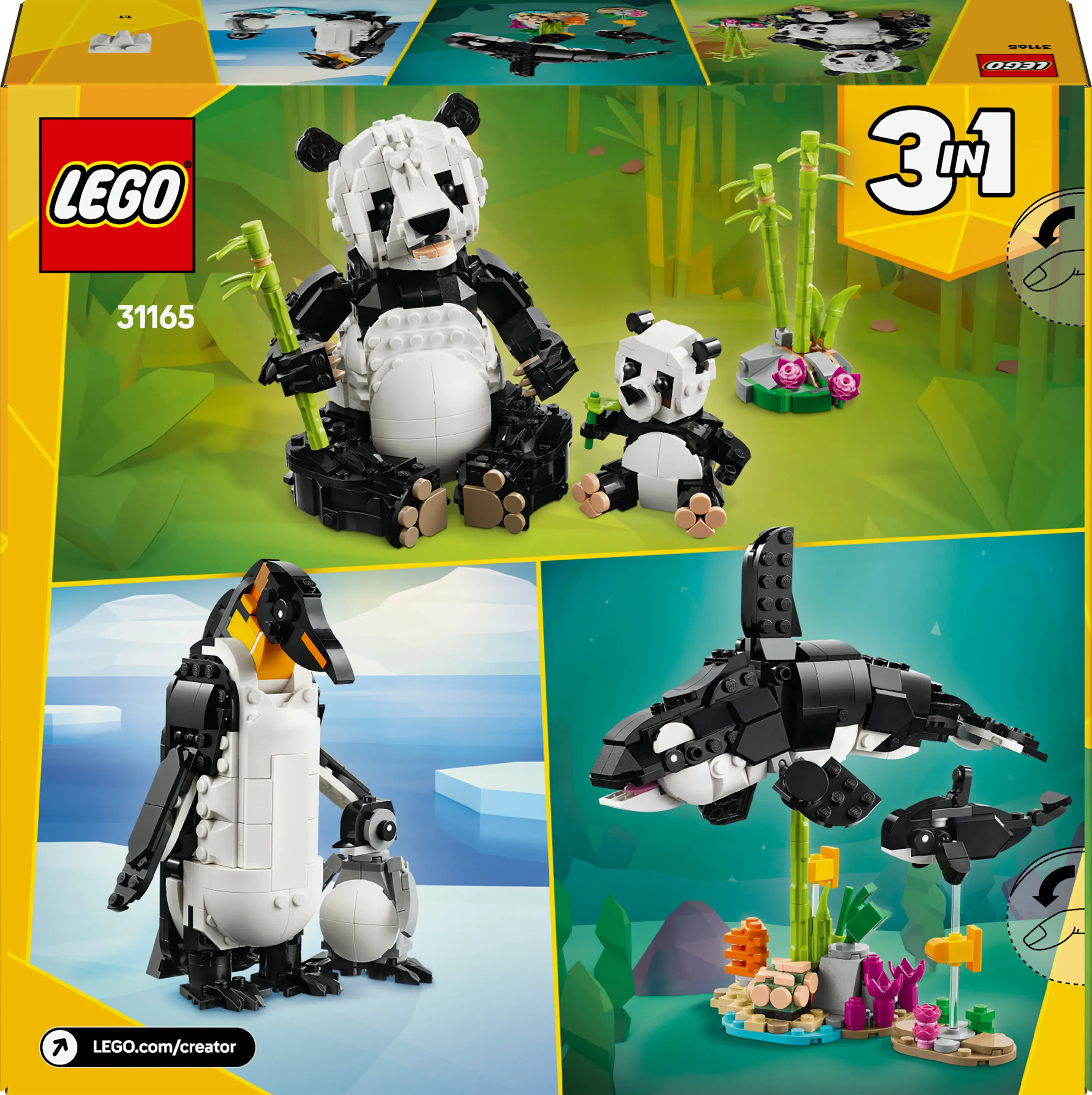LEGO Creator 3-in-1 Wildlife: Panda Family 31165