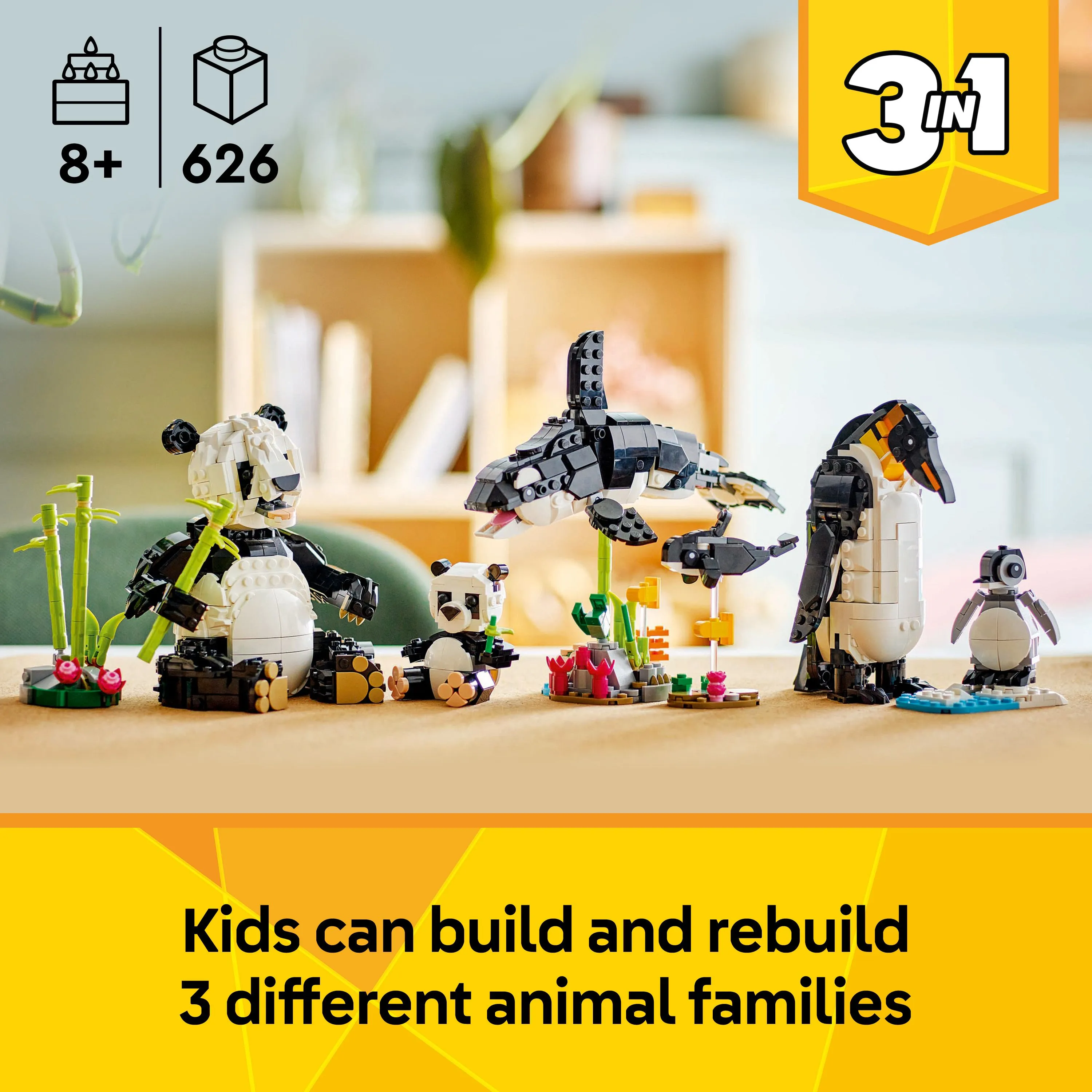 LEGO Creator 3-in-1 Wildlife: Panda Family 31165