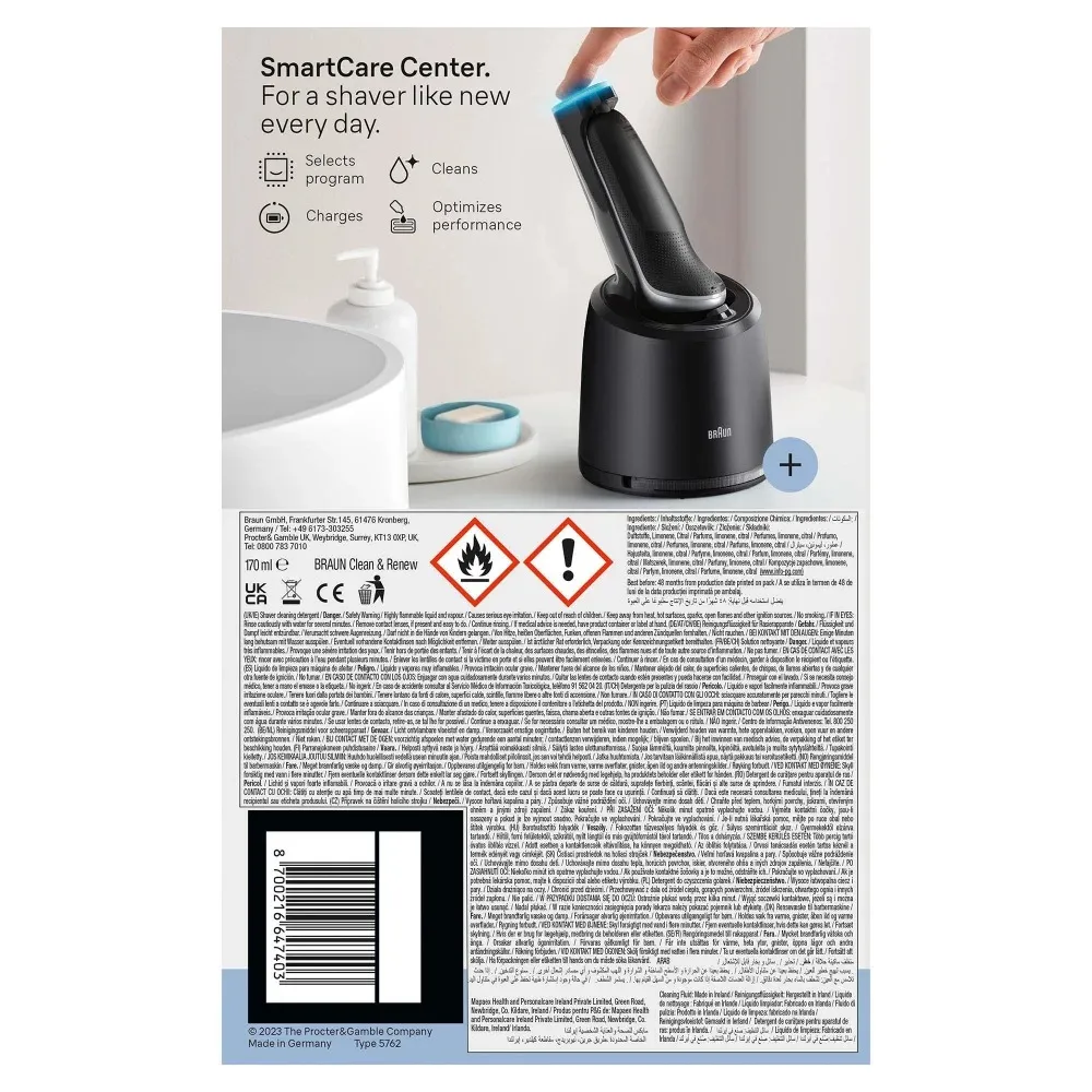 Braun Series 6 62-S7650cc -parranajokone, hopea