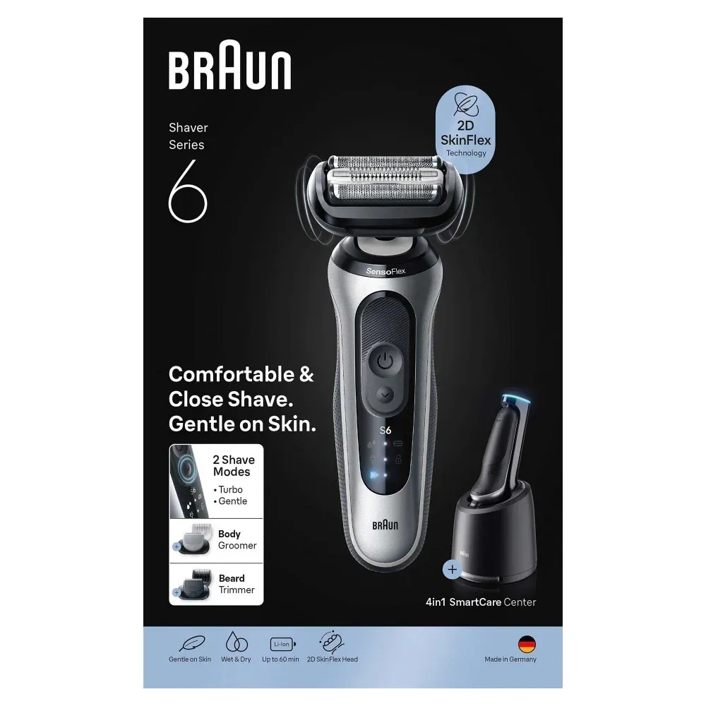 Braun Series 6 62-S7650cc -parranajokone, hopea