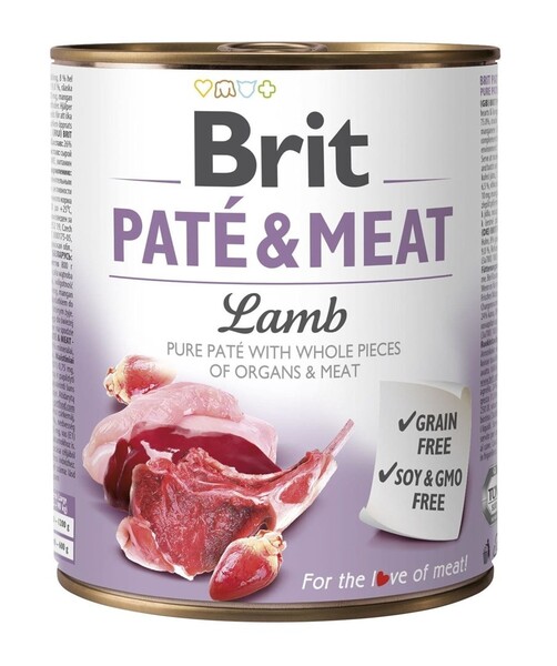 Brit Pat&eacute; & Meat Lamb, Wet food for dogs, 800g