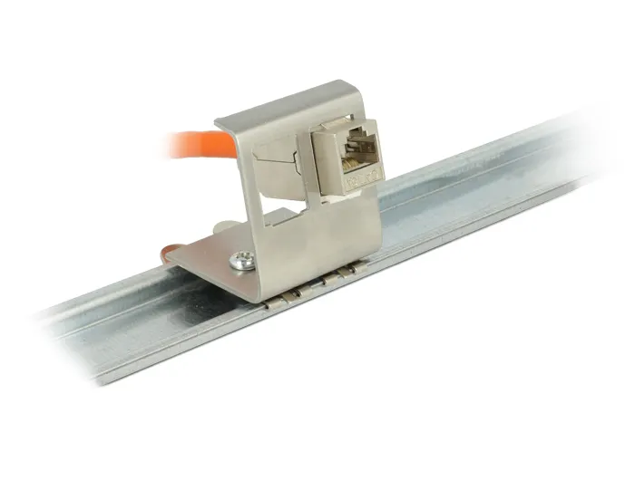 Delock Keystone Metal Mounting 2 Port for DIN rail