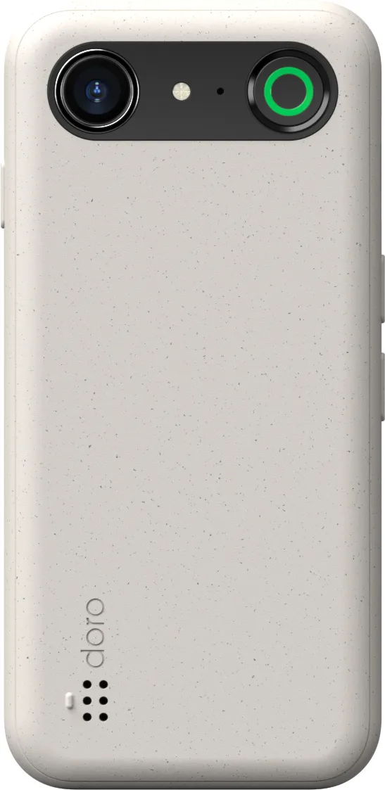 Doro Aurora A11 4G, Android -puhelin, Valkoinen