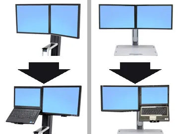 Ergotron WorkFit Convert-to-LCD & Laptop Kit from Dual Displays 50,8 cm (20")