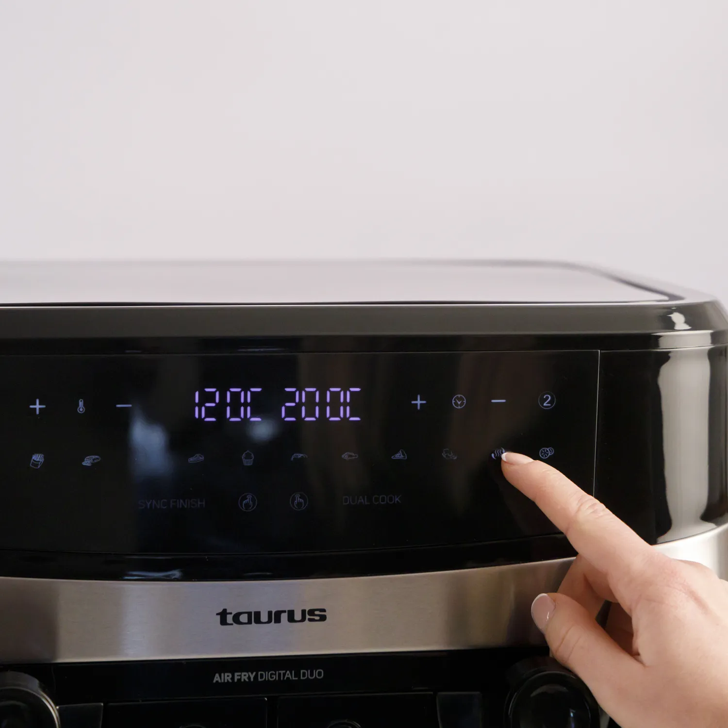 TAURUS Air Fryer Duo - airfryer, svart, 9l