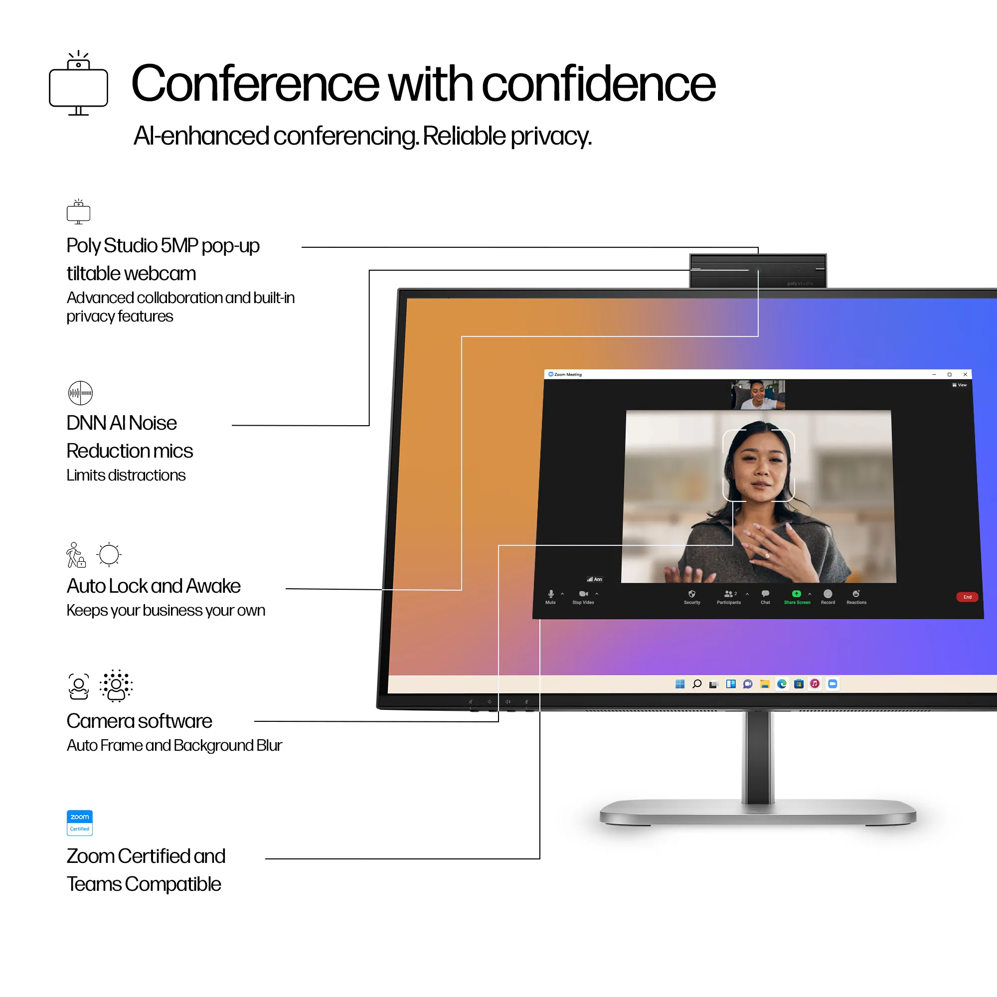 HP Series 5 Pro 527pm 27" QHD, IPS Monitor with USB-C hub