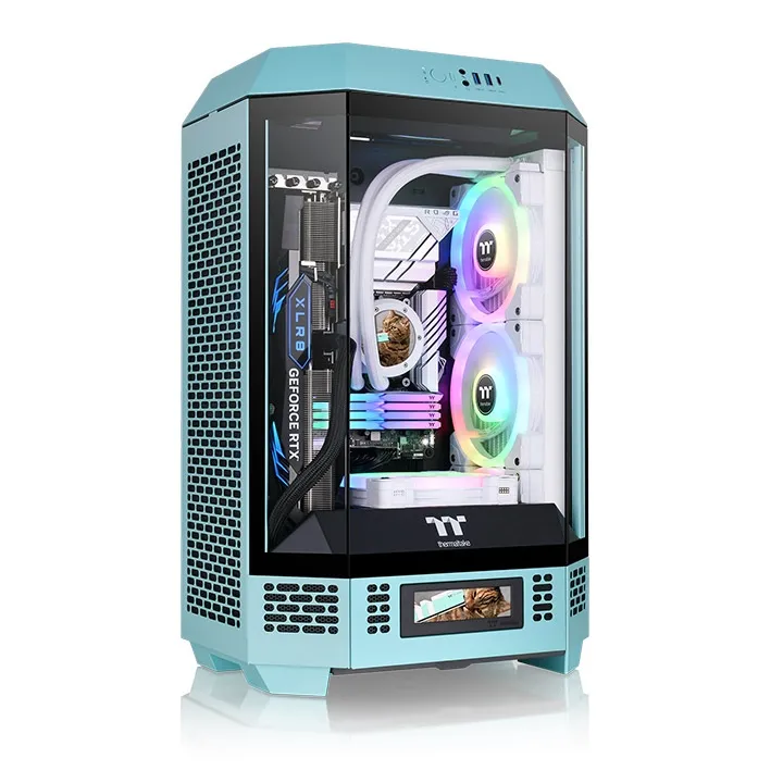 Thermaltake The Tower 300 Micro Tower Chassis Turquoise