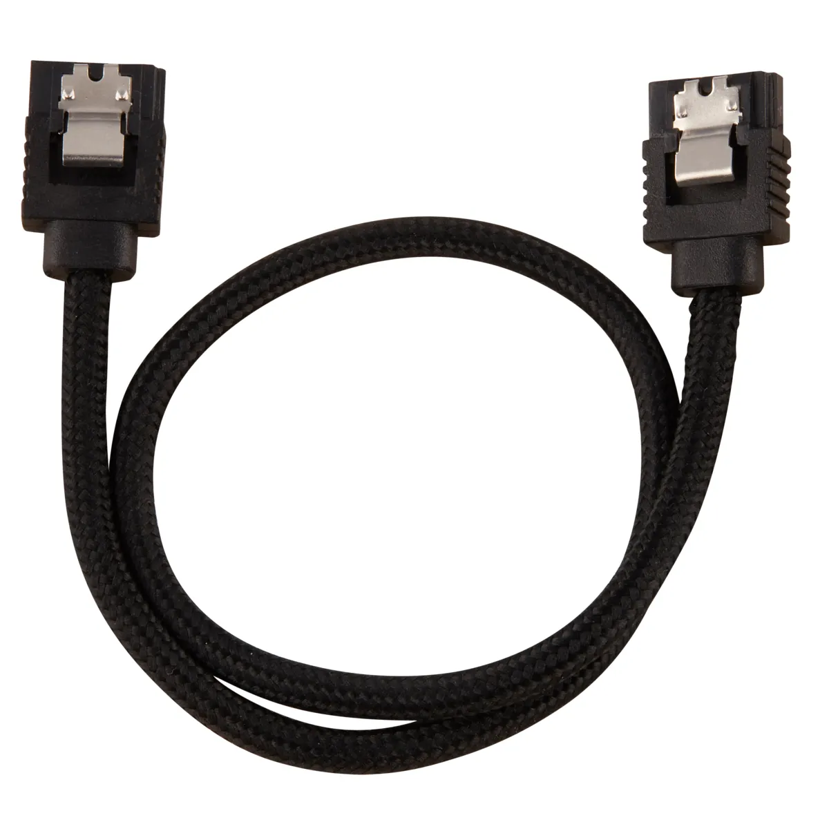 CORSAIR Premium Sleeved SATA Data Cable Set with Straight Connectors Black 30cm