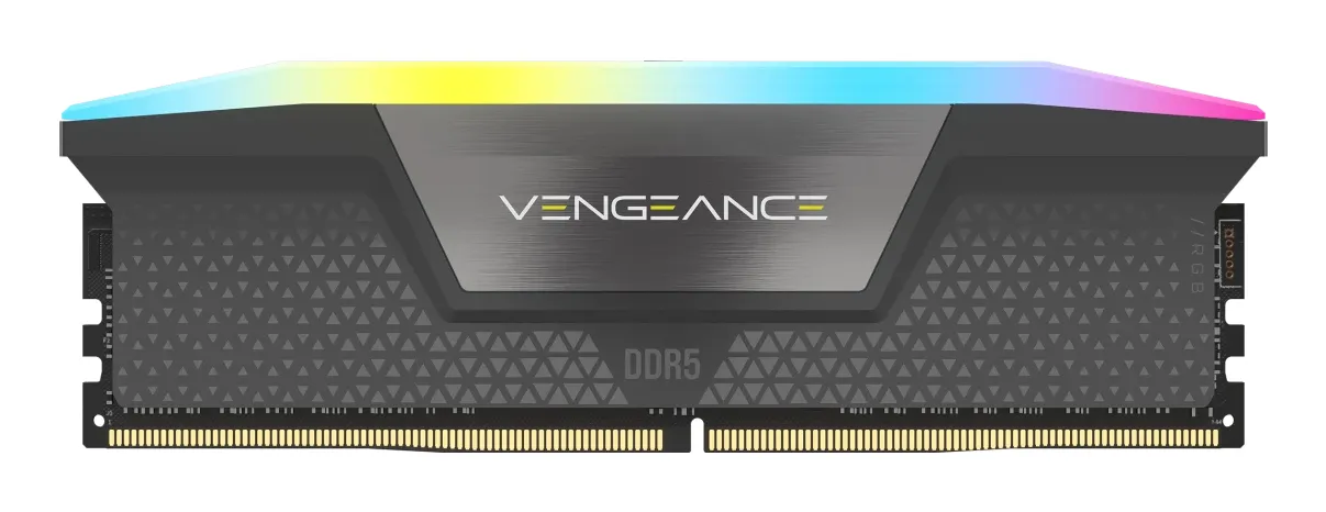 Corsair VENGEANCE RGB 32GB (2 x 16GB) DDR5 6000 MHz, CL38 Memory, Grey (XMP/EXPO)