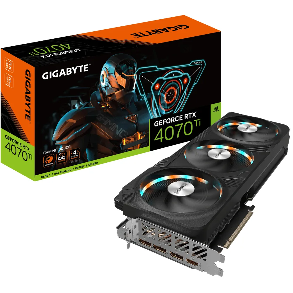 Gigabyte GeForce RTX 4070 Ti Gaming OC 12 Gt -n&auml;yt&ouml;nohjain