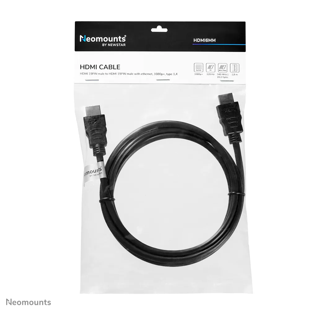 Newstar HDMI &ndash; HDMI 1.3 - kabel, 2 m, Svart
