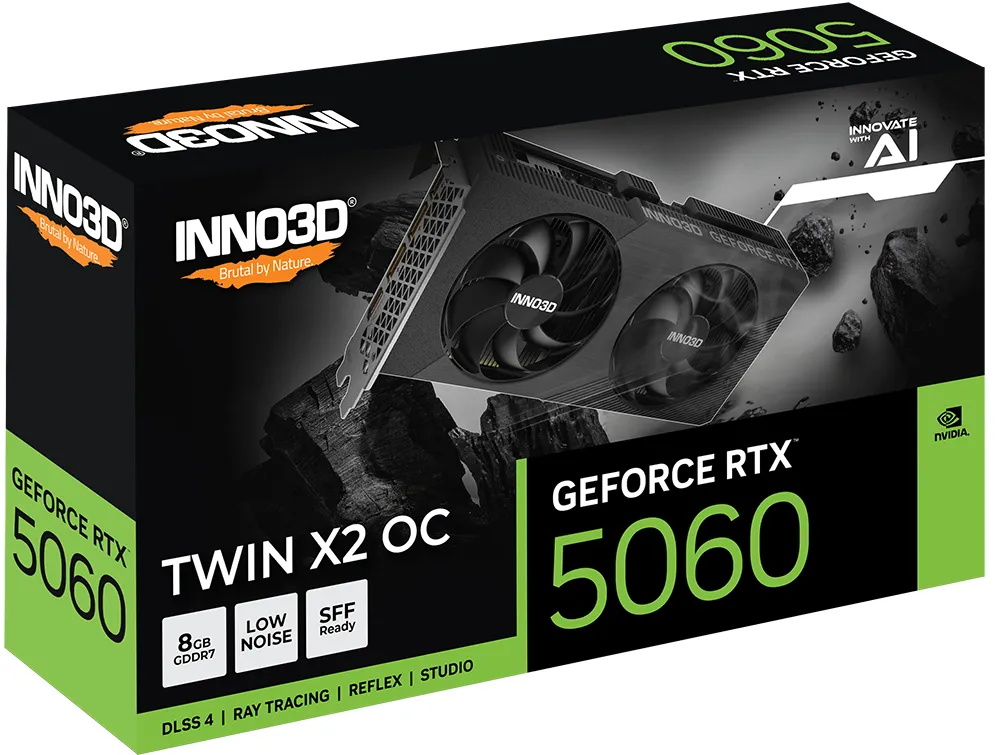 Inno3D GeForce RTX 5060 TWIN X2 V2 OC 8GB Graphics Card