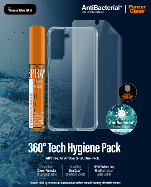 PanzerGlass Galaxy S21 Hygiene Pack (TPU, ClearC