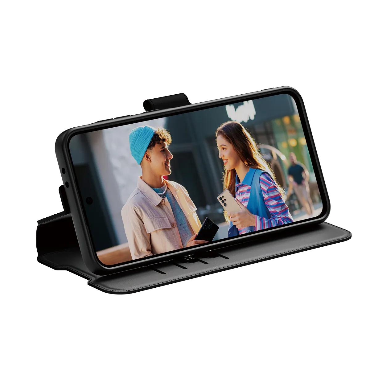 Care by PanzerGlass Galaxy A36 5G -pl&aring;nboksfodral med Kickstand