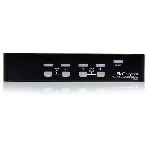 4 Port VGA USB KVM Switch with Hub