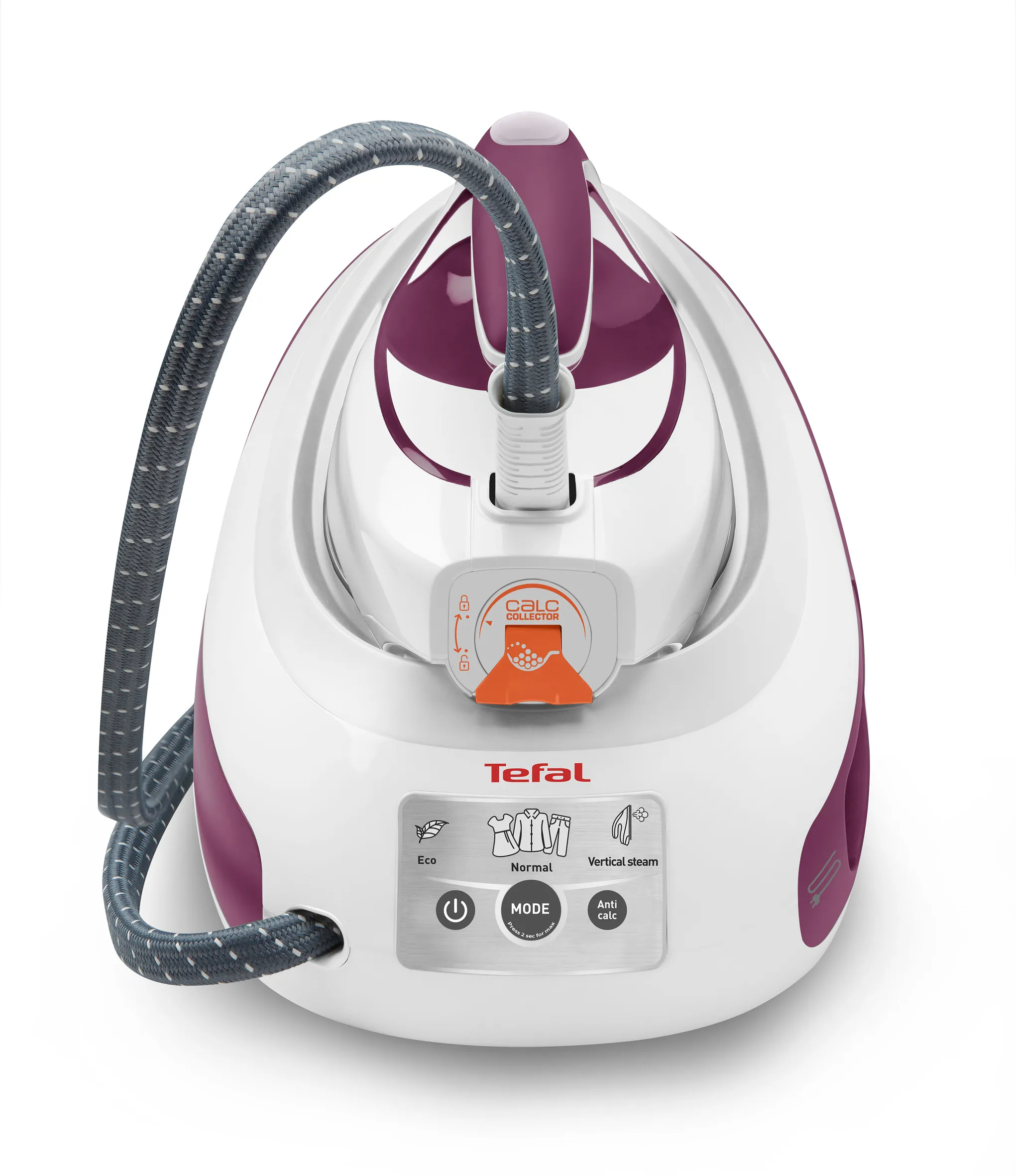 Tefal Express Anti-Calc SV8054E0 Dampstrygejern Lilla Hvid