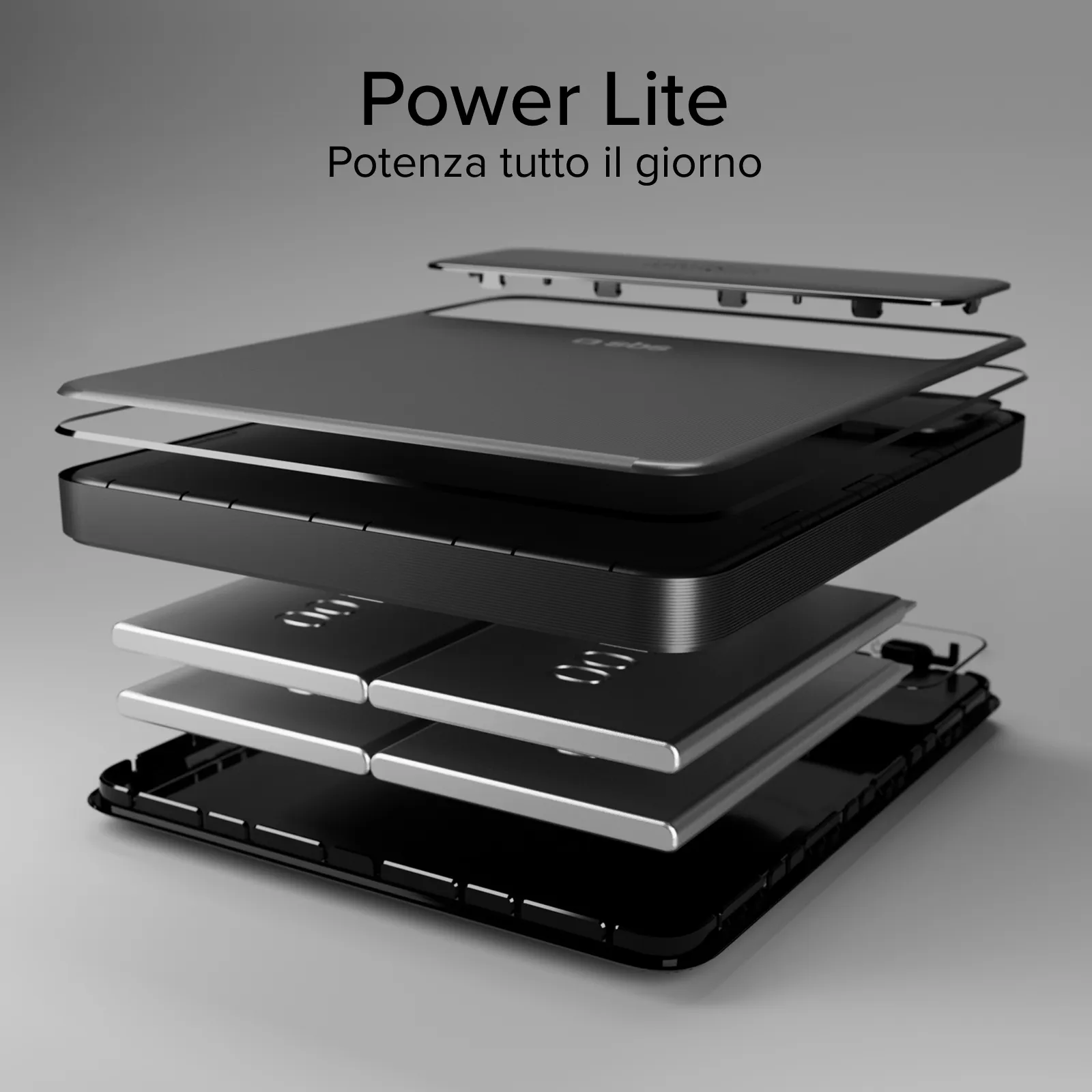 SBS Powerbank Slim 20000 mAh, 100W - powerbank, Black