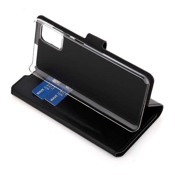 Wave Multipocket Book Case, Samsung Galaxy A51 - Wallet Case, Black