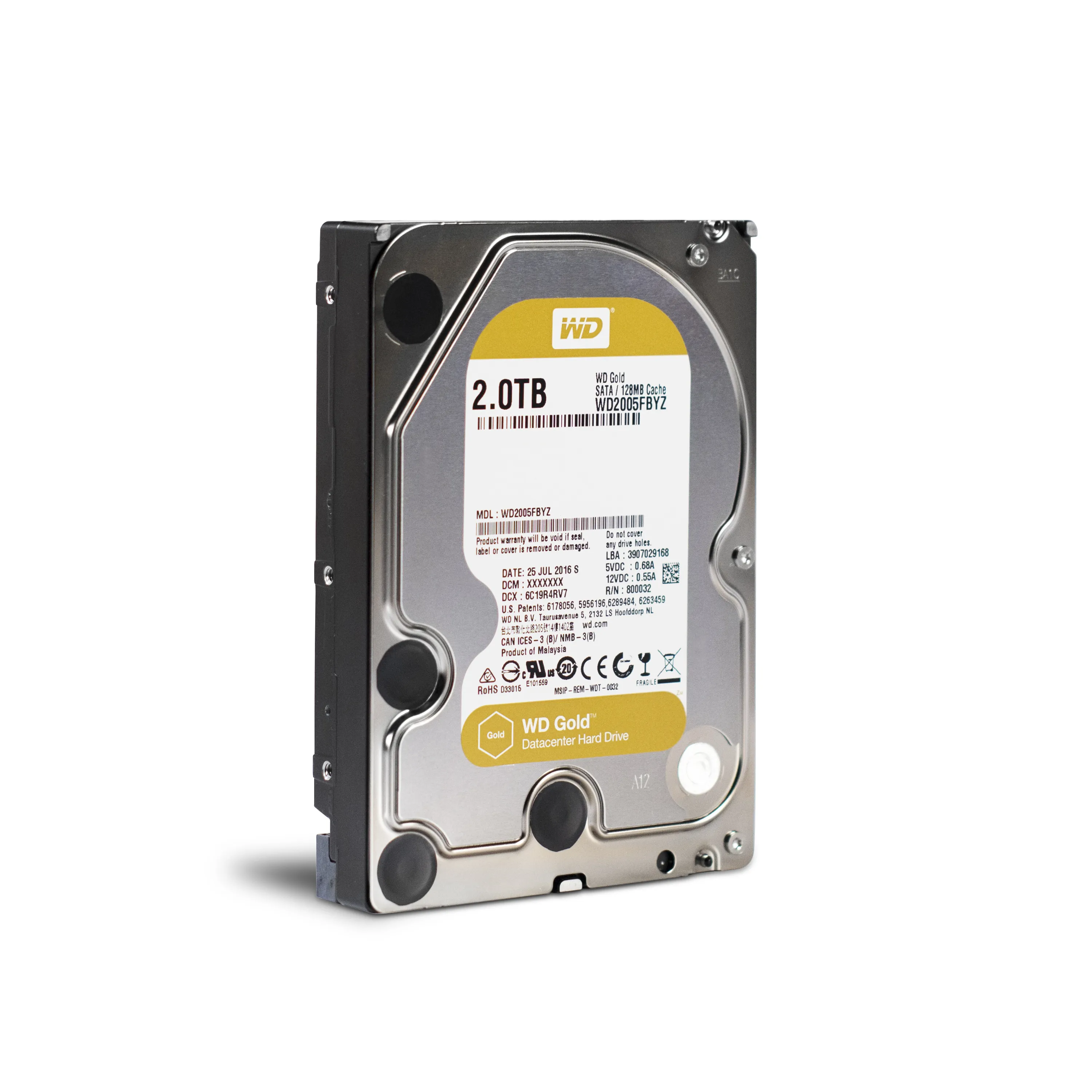 WD Gold 3.5", 2TB, 7200 RPM, 128 MB - hard drive (Enterprise) WD Gold 3.5", 2TB, 7200 RPM, 128 MB - hard drive (Enterprise)