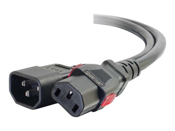 C2G - Virtajohto - IEC 60320 C14 to IEC 60320 C13 - vaihtovirta 250 V - 10 A - 3 m - musta