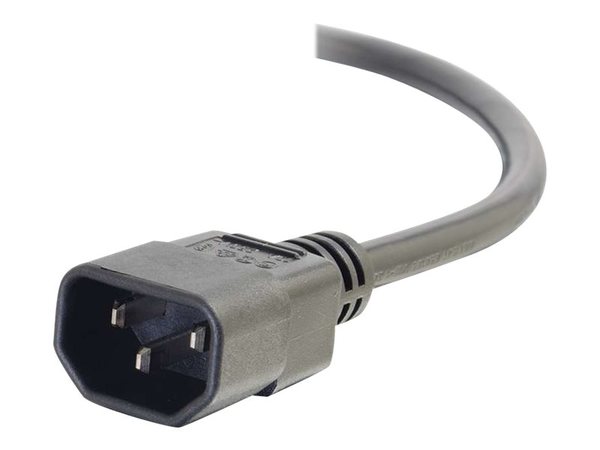 C2G - Virtajohto - IEC 60320 C14 to IEC 60320 C13 - vaihtovirta 250 V - 10 A - 3 m - musta