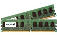 Crucial 4GB (2x2GB), DDR2 1066MHz - gr&ouml;n