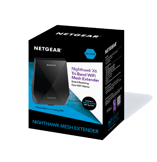 Netgear EX7700, 2pt AC2200 Tri-Band WiFi Extender EX7700-100PES