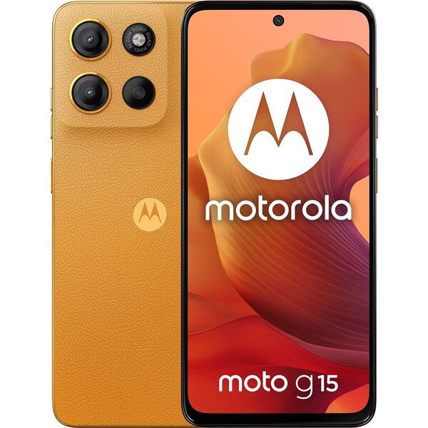 Motorola Moto G15 4/128 Gt -puhelin, Sunrise Orange