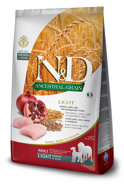 Farmina N&amp;D Low Ancestral Grain Light Chicken &amp; Pomegranate Medium &amp; Maxi, Dry food for dogs, Adult, 12kg