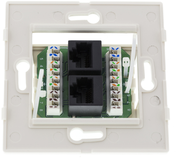 DELTACO V&auml;gguttag, inf&auml;llt UTP, 2xRJ45, Cat6