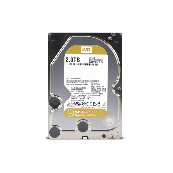 WD Gold 3.5&quot;, 2 TB, 7200 RPM, 128 MB - h&aring;rddisk (Enterprise)