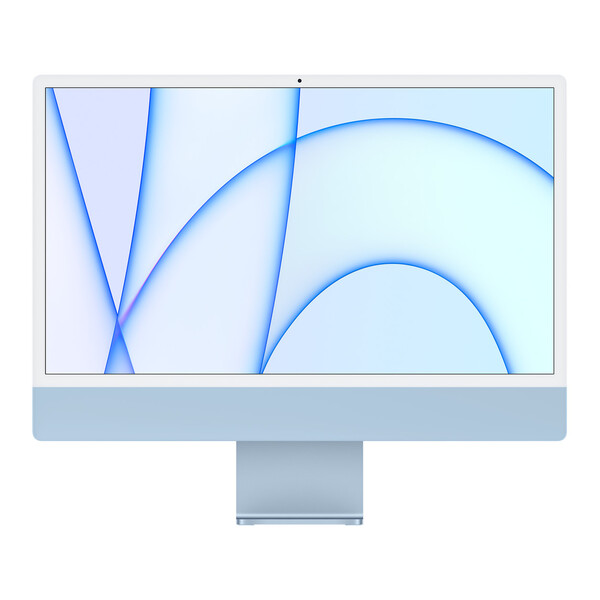 Renoverad iMac 24" 4.5K (2021), M1 (8-core CPU / 7-core GPU), 16 GB, 256 GB, bl&aring; (Utm&auml;rkt skick)