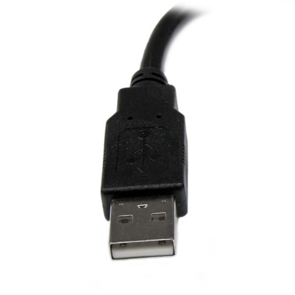 StarTech USB 2.0 -jatkokaapeli, 0.15m, Musta