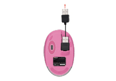 Trust Retractable Optical Mini Mouse Pink