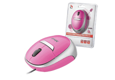 Trust Retractable Optical Mini Mouse Pink