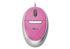 Trust Retractable Optical Mini Mouse Pink